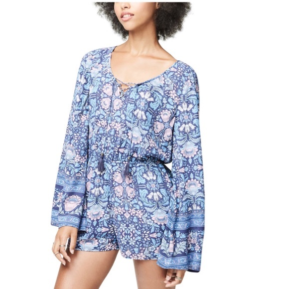 Aeropostale blue paisley romper - Picture 4 of 4